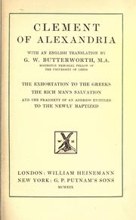 Exhortation to the Greeks "Protrepticus" cover